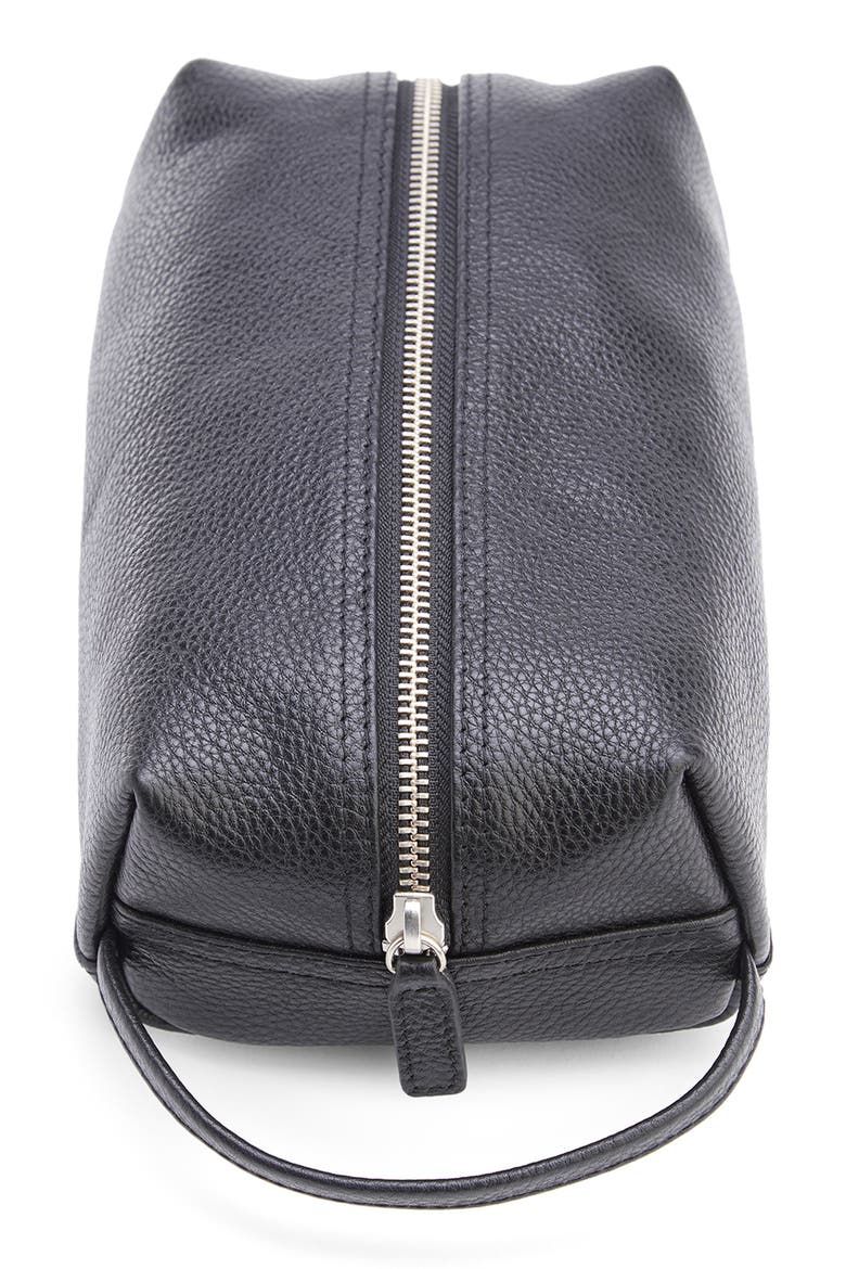 Personalized Small Toiletry Bag, Alternate, color, BLACK - SILVER FOIL
