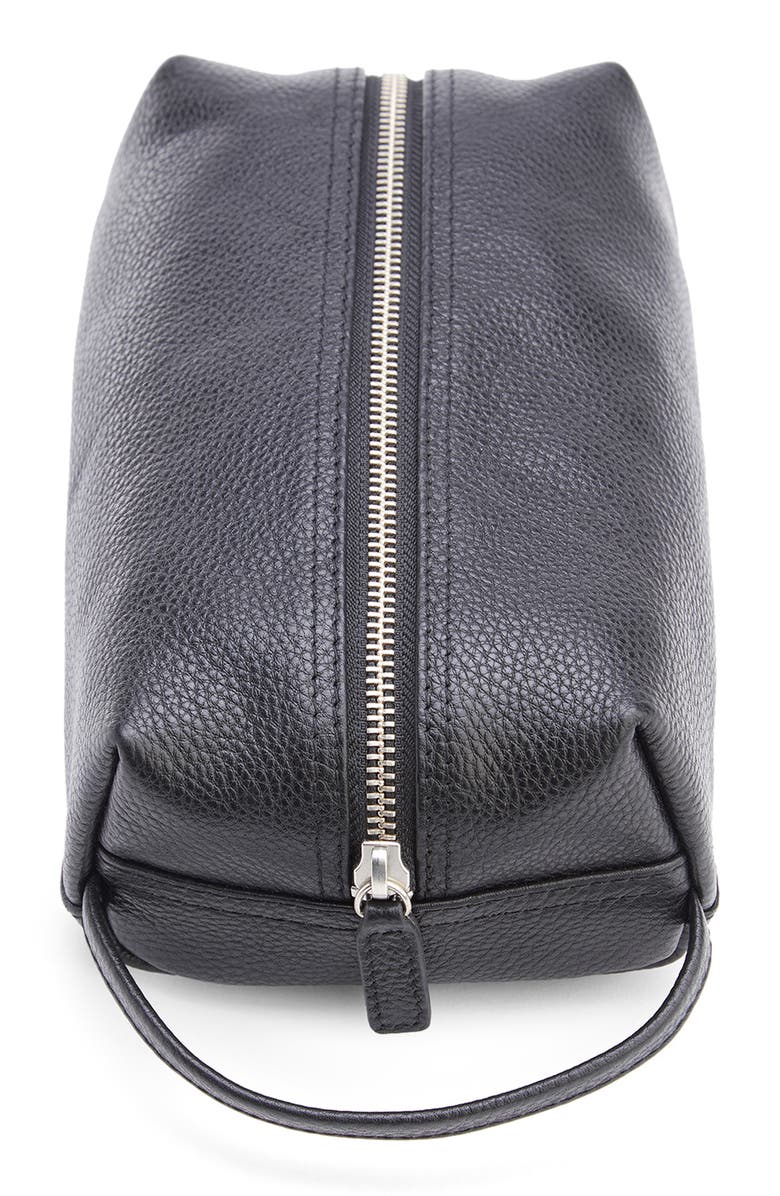 ROYCE New York Personalized Small Toiletry Bag, Alternate, color, Black - Deboss