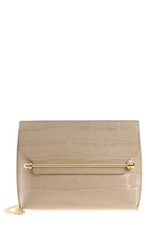 Large Stylist Croc Embossed Clutch