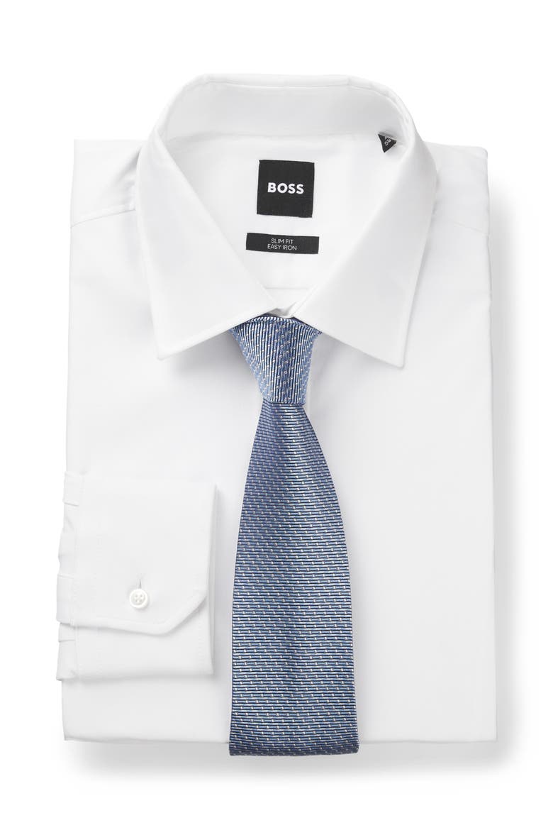 Micropattern Silk Jacquard Tie, Alternate, color, LIGHT/ PASTEL BLUE