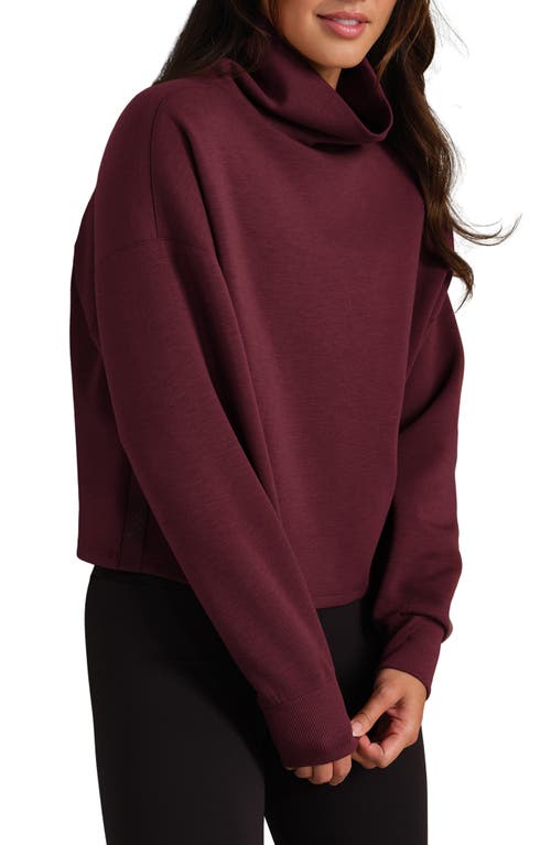 Rhone Dreamglow Mock Neck Top In Burgundy