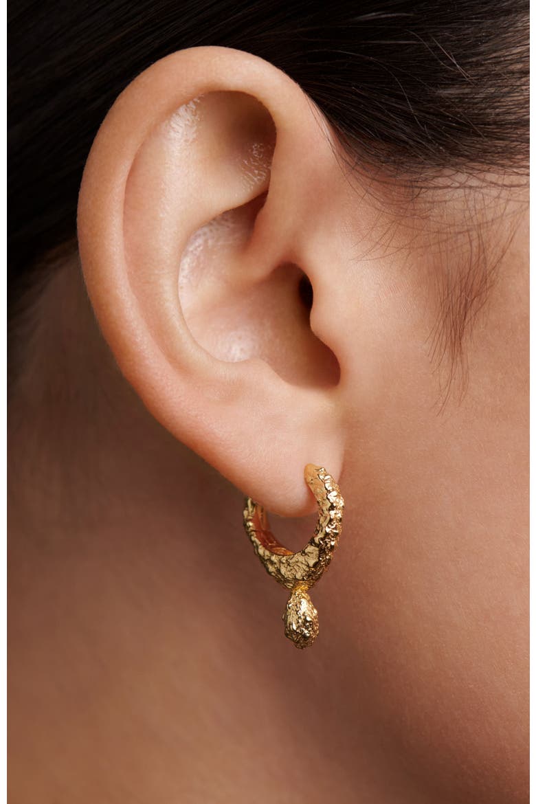 Lava Single Hoop, Alternate, color, Gold
