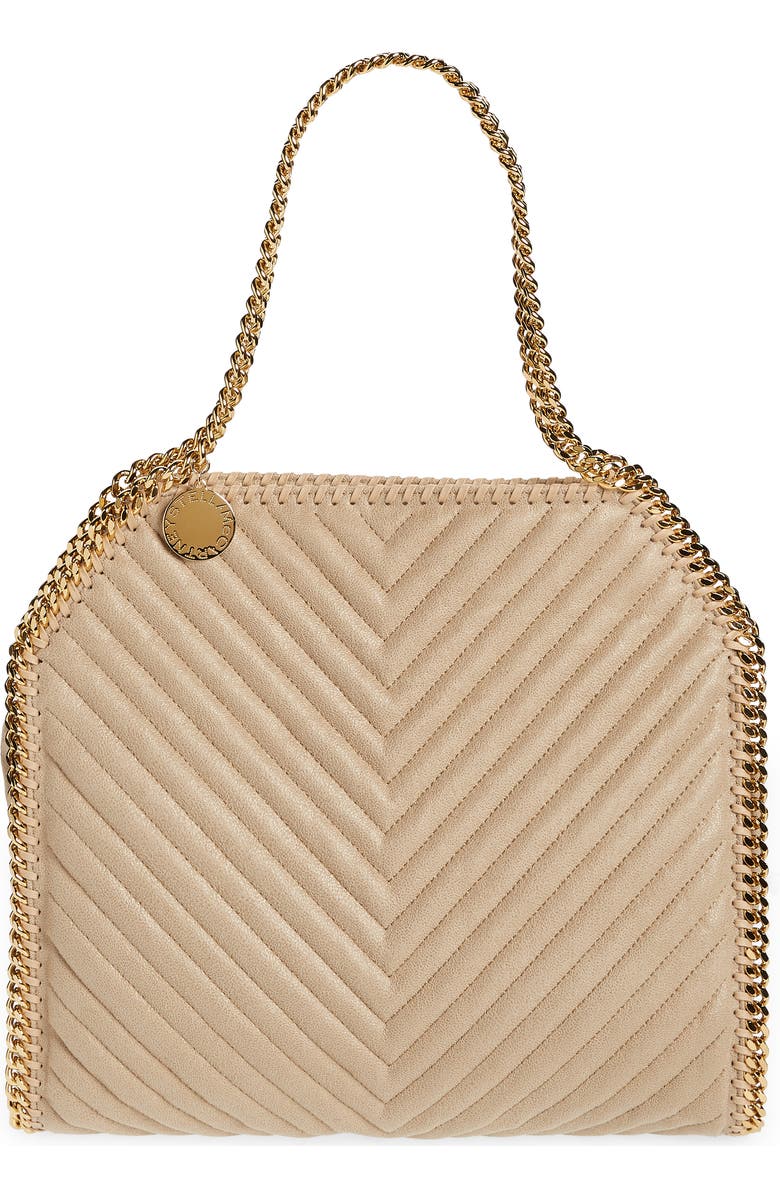 Stella McCartney Small Falabella Shaggy Deer Faux Leather Tote, Main, color,