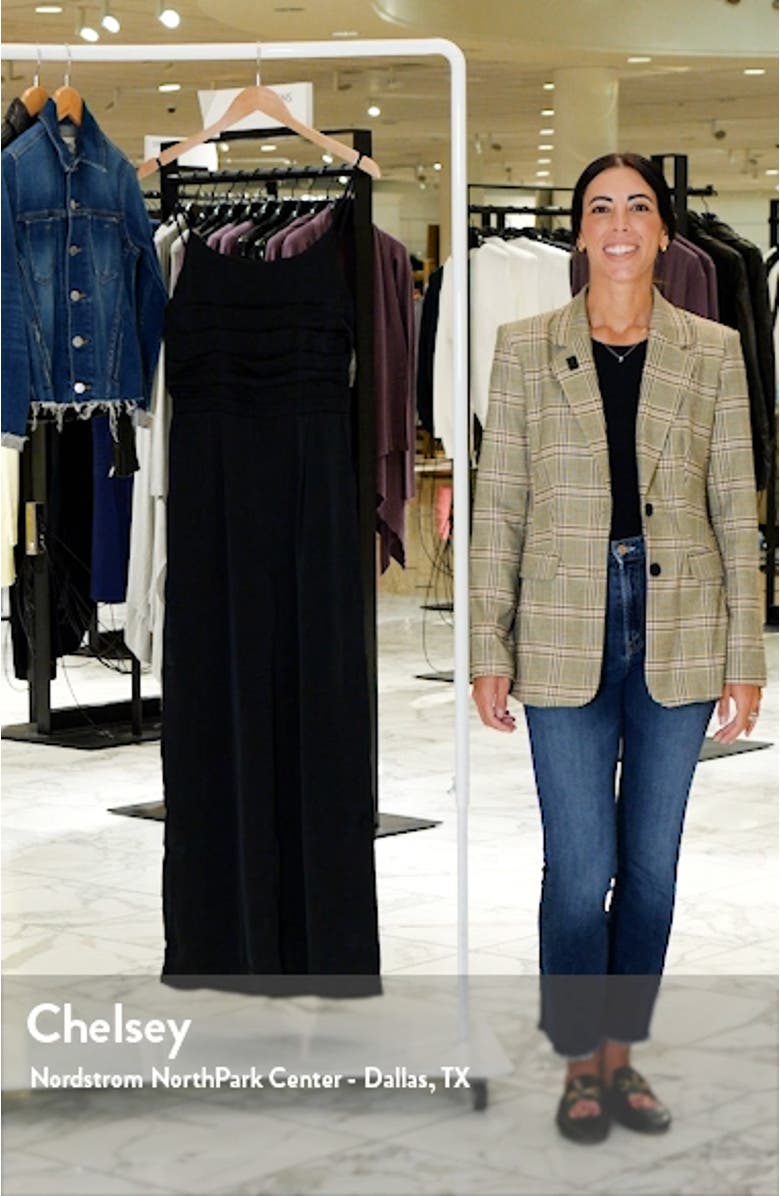 Cecilie Pleated Satin Cami Jumpsuit, sales video thumbnail