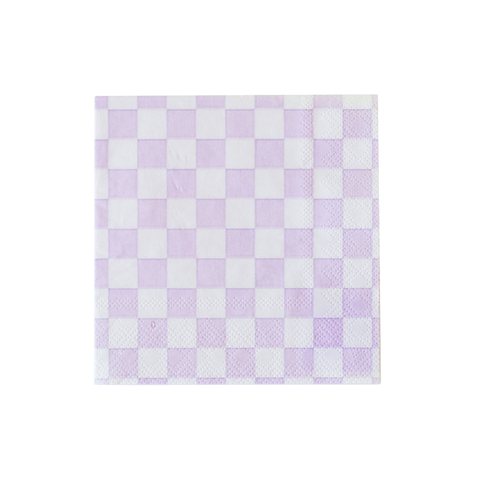 Checkered Cocktail Napkins