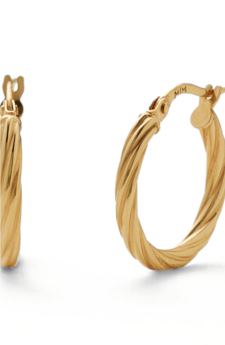 MADE BY MARY 14k Twisted Hoop Earrings, Main, color, 14K Solid Gold