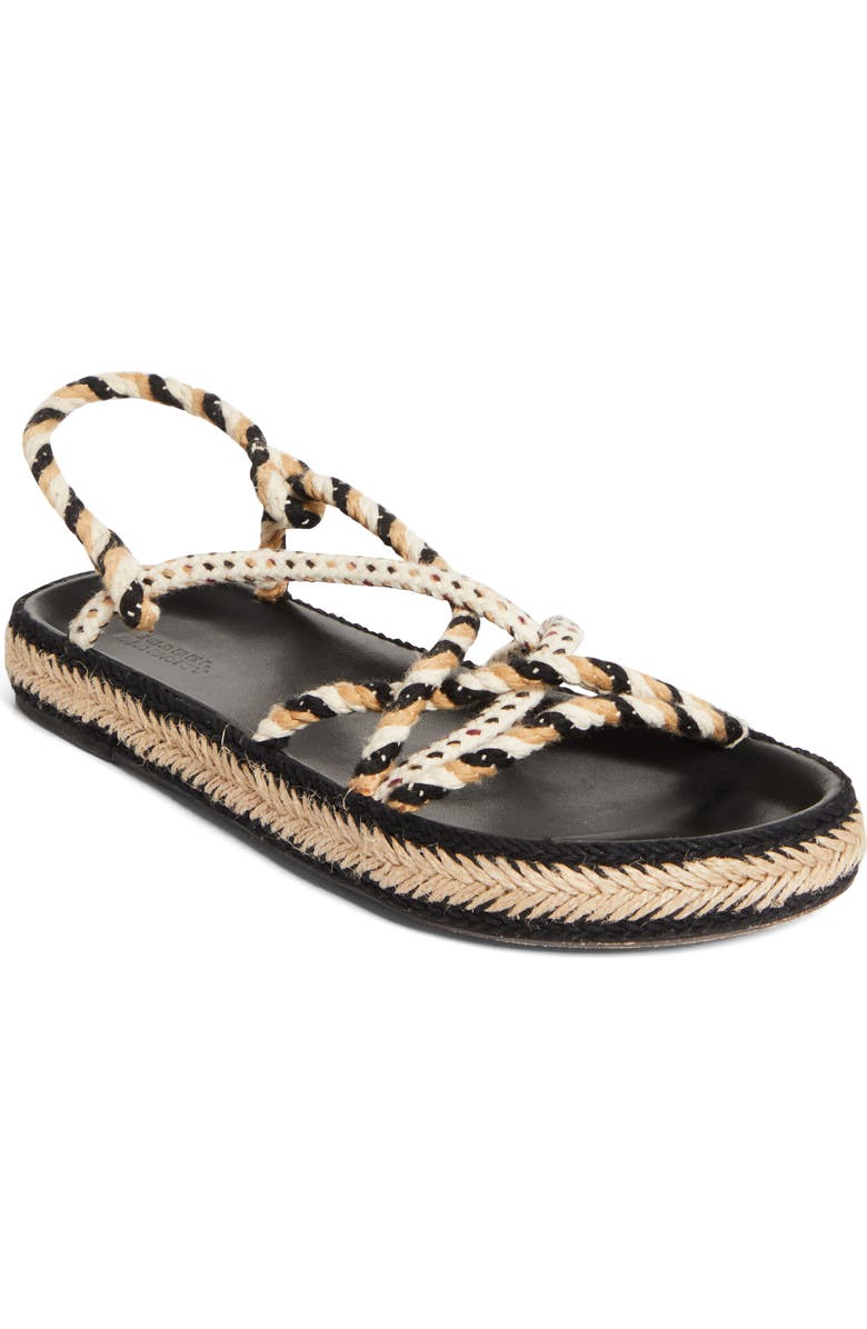 Isabel Marant Kitza Rope Sandal, Main, color, Khaki Multi/ Black