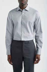 Hickey Freeman Modern Fit Pima Cotton Dress Shirt