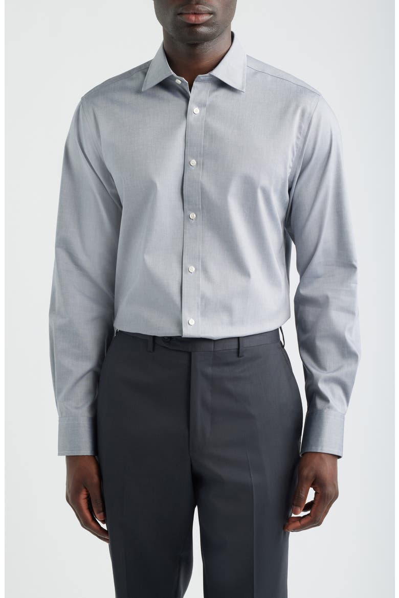 modern men's dress shirts Black Dress Shirt Tailored Fit for Modern Elegance L