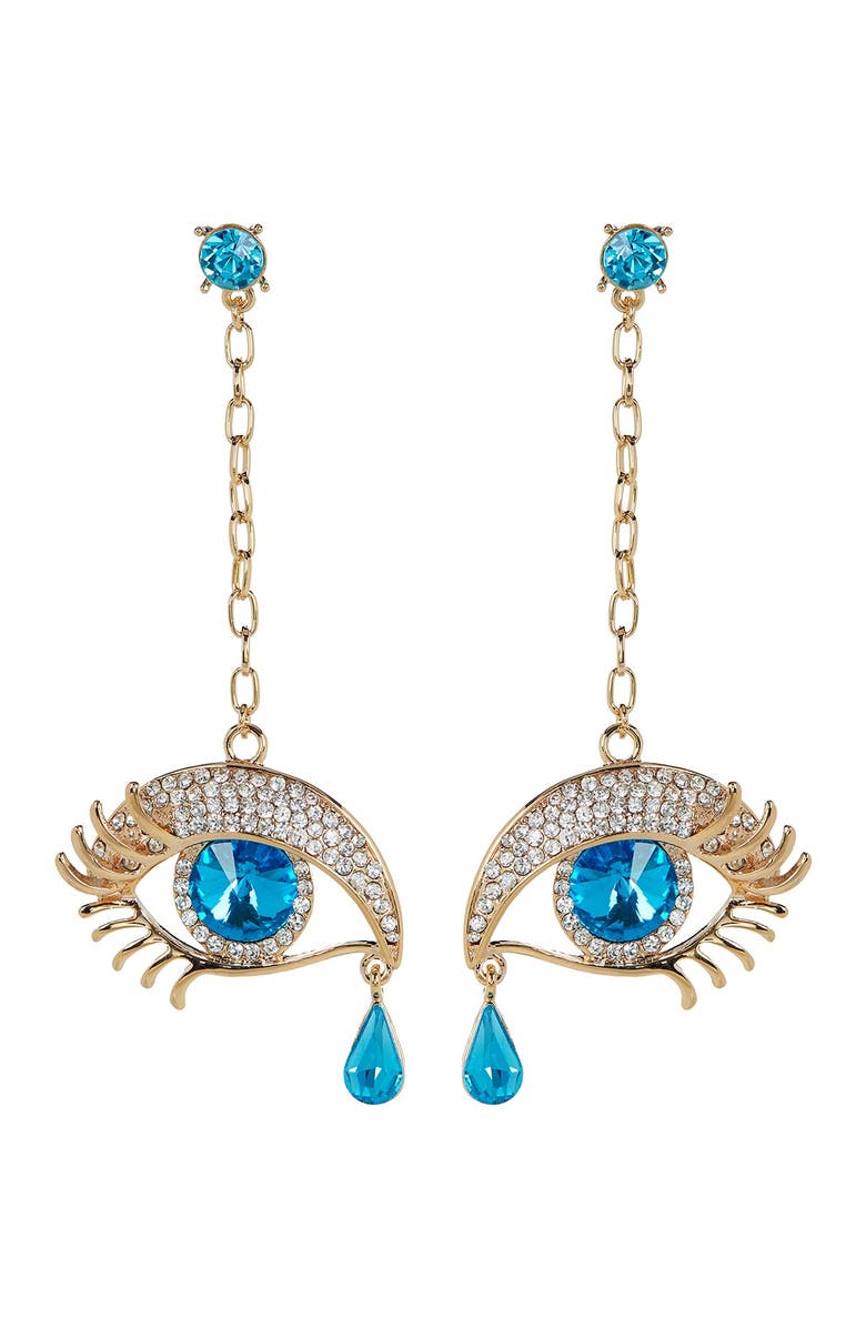 EYE CANDY LOS ANGELES Eye My Ear Drop Earrings, Main, color, Gold