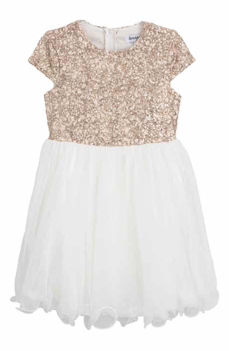 Kids' Sequin Lace & Tulle Fit & Flare Dress