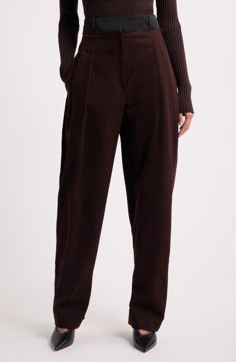 Holaro Pleated Cotton Pants