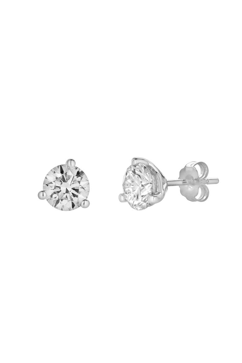 Nasak 1.62 Ct TW Lab Grown Round Diamond Studs Martini 14K White Gold Earrings, Alternate, color, 14K White Gold