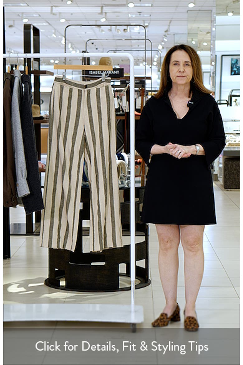 Sun Strider Stripe Wide Leg Organic Cotton & Linen Pants video