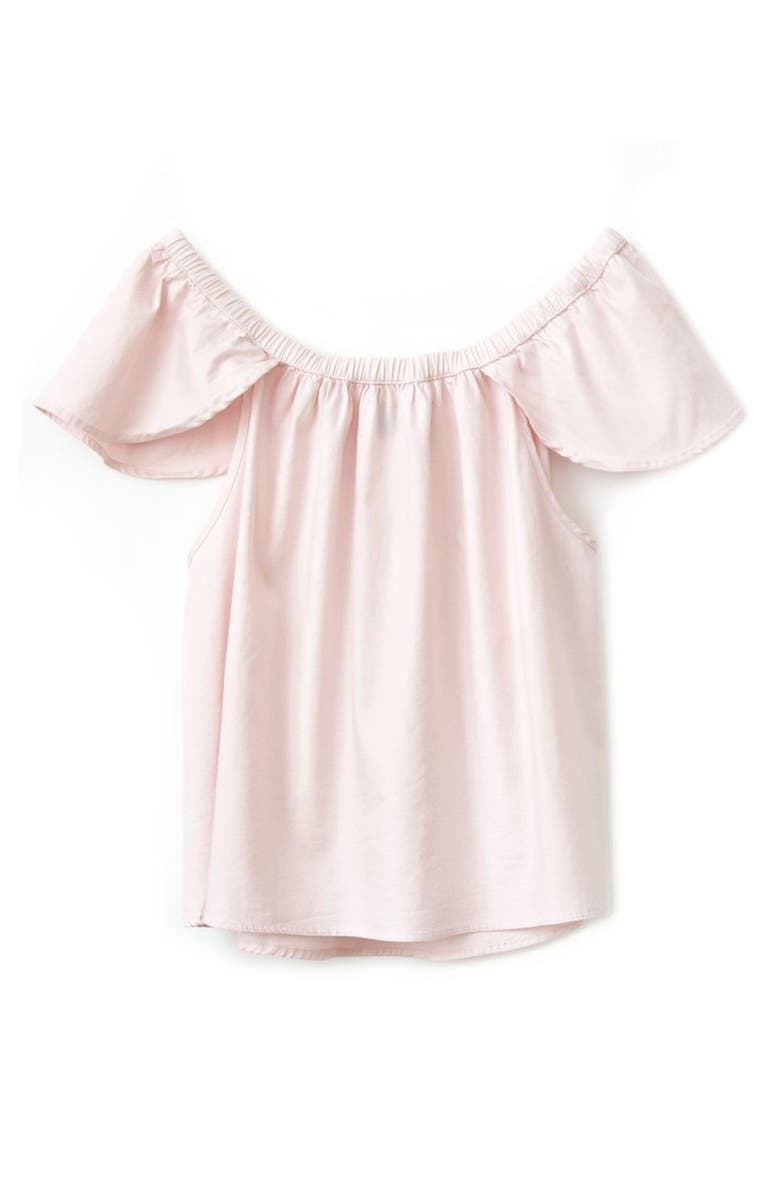 SINCERELY JULES 'Carmen' Flutter Sleeve Off the Shoulder Top, Alternate, color, 