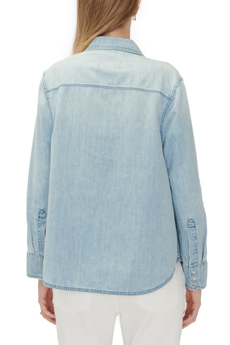 The Denim Maternity Nursing Friendly Shirt, Alternate, color, LIGHT WASH