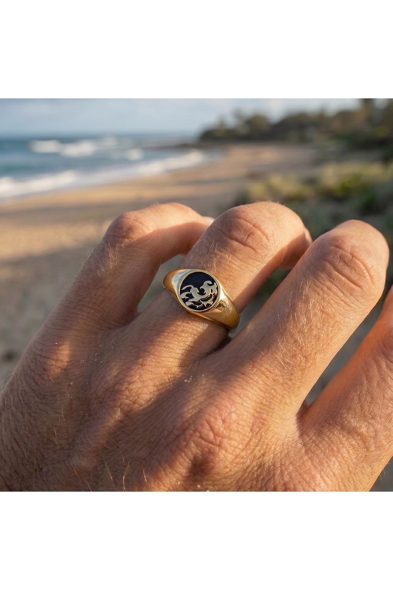 The Playa Grande Signet Ring, Alternate, color, Gold
