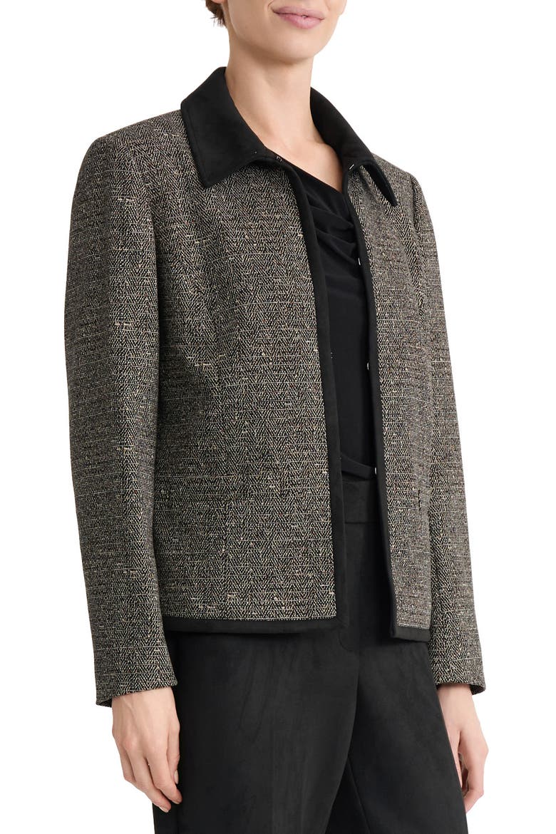 Combo Binding Point Collar Jacket, Alternate, color, BLACK MULTI