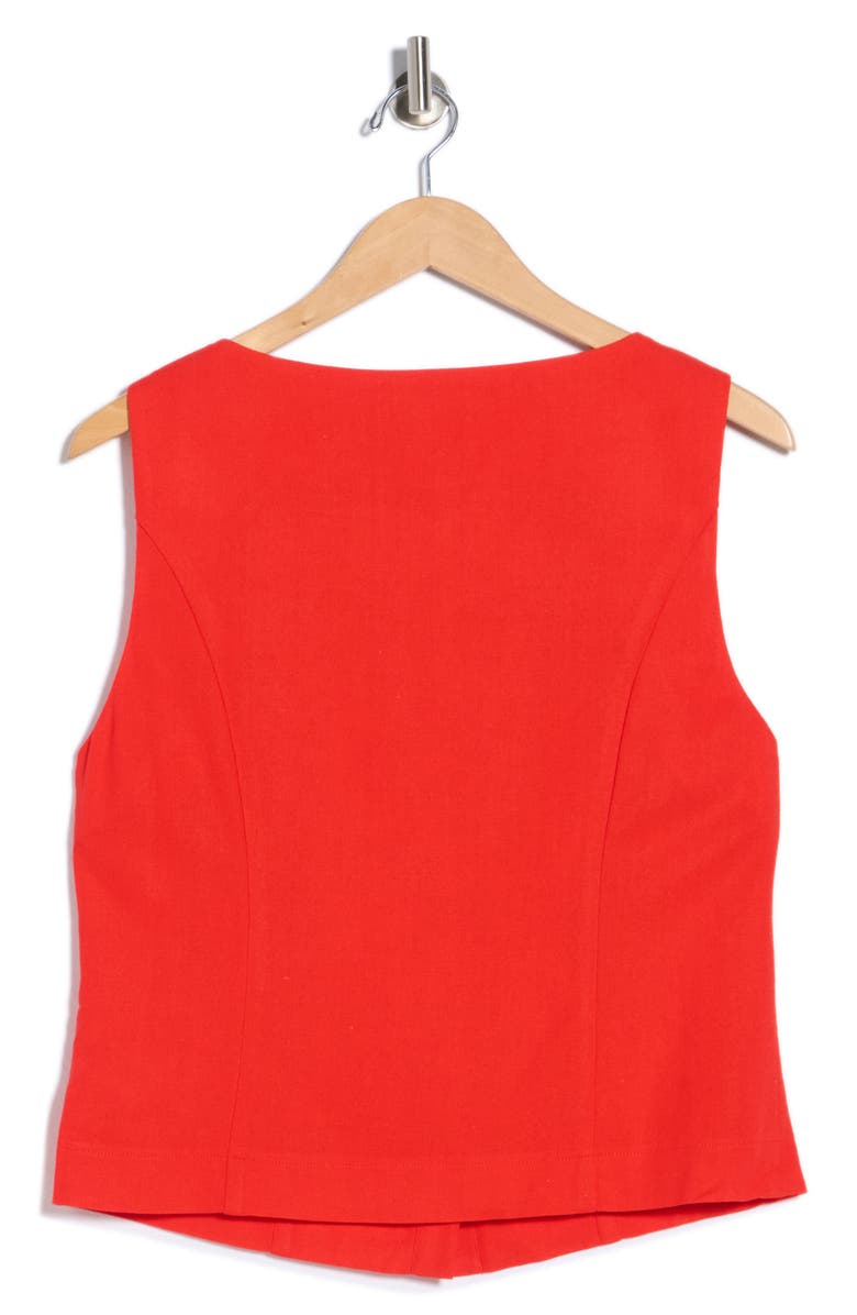 WAYF Linen Blend Vest Top, Alternate, color, Red