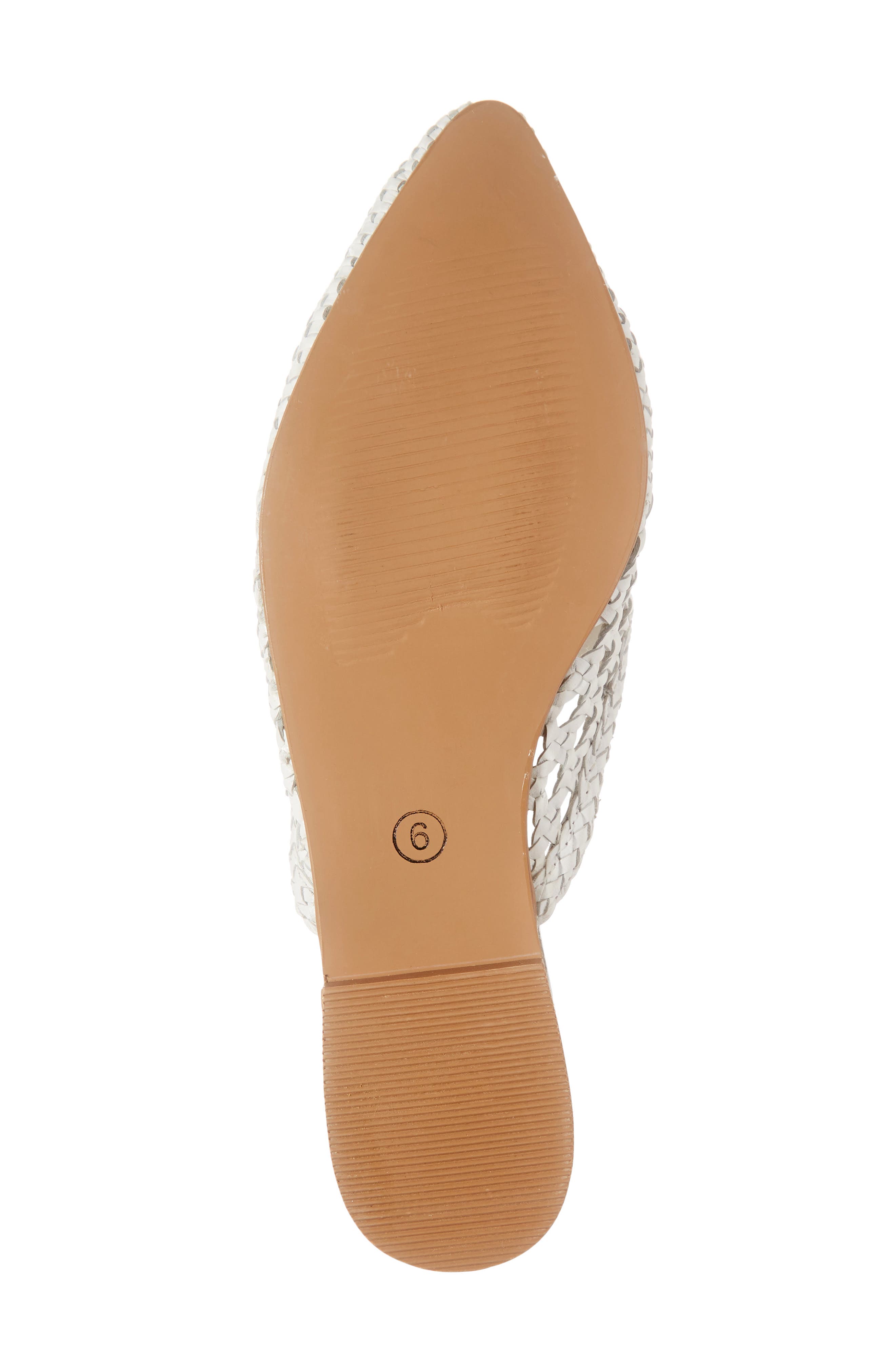 Corra Woven Loafer Mule, Alternate, color, WHITE LEATHER