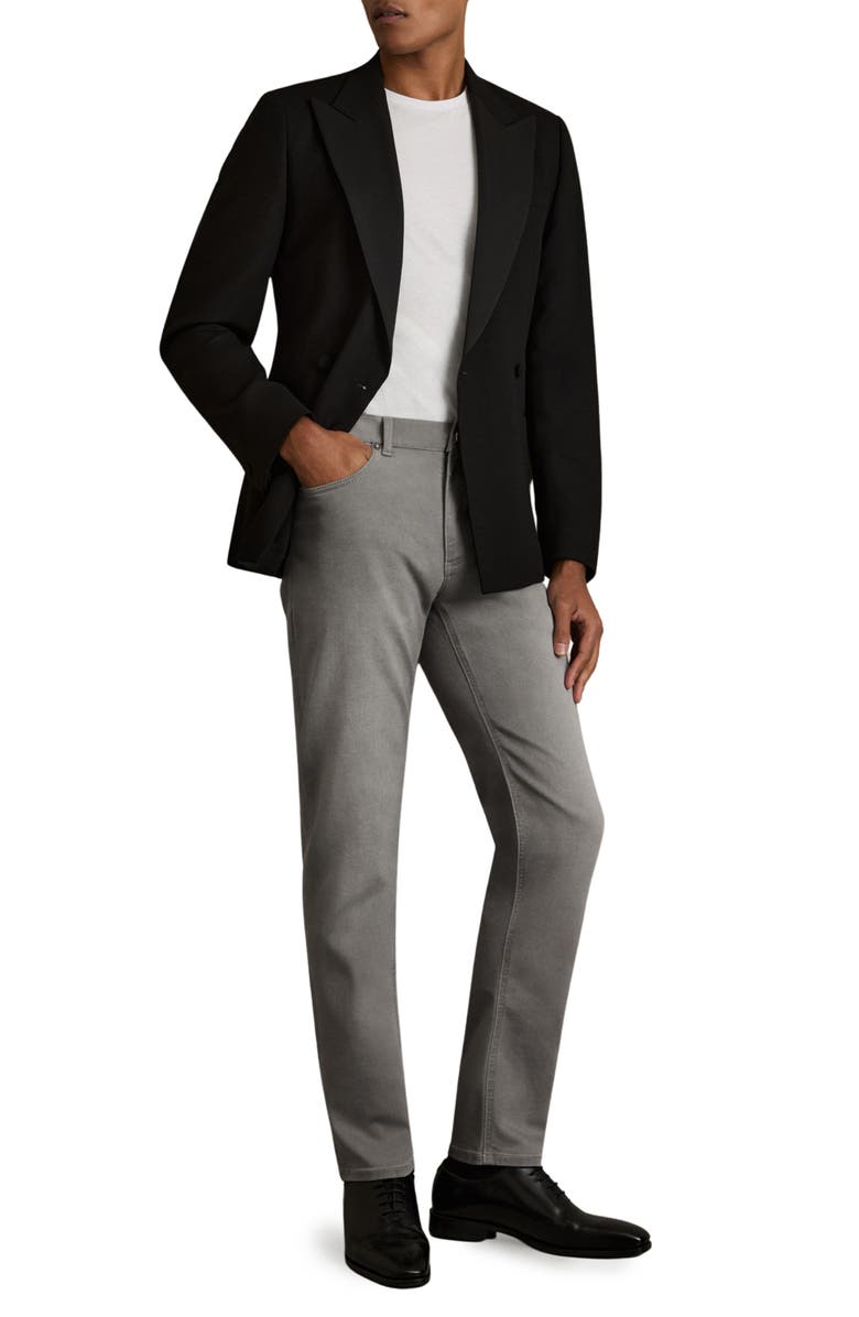 Reiss Picton Slim Fit Jeans, Alternate, color, Light Washed Grey