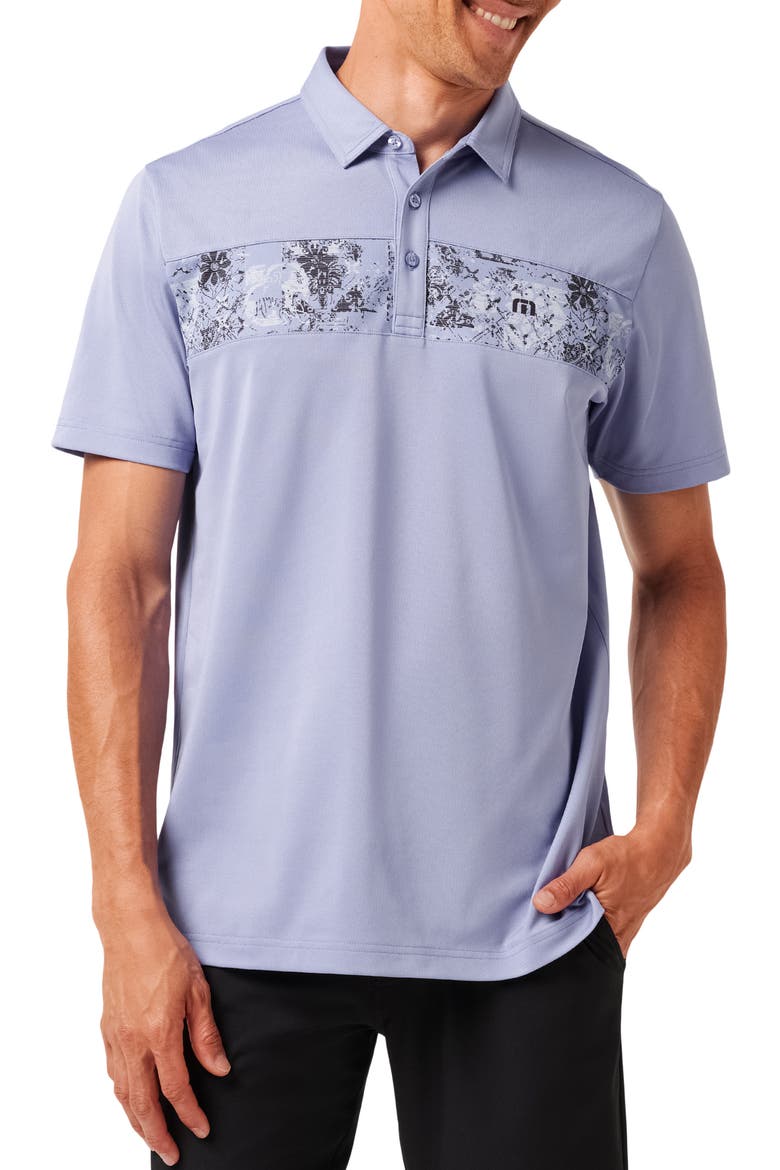Good Good Chest Stripe Polo, Main, color, HEATHER VIOLET STORM