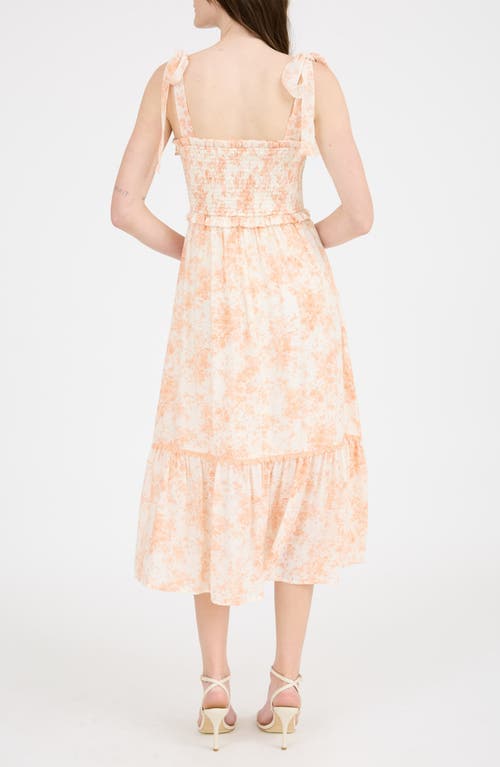 BLU PEPPER BLU PEPPER FLORAL RUFFLE MIDI DRESS 