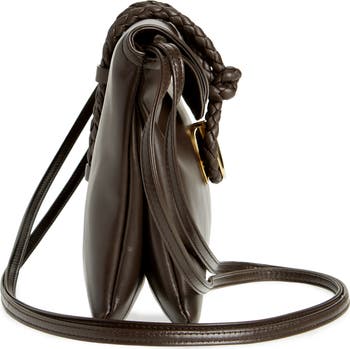 ショルダーバッグ・ポシェット BOTTEGA VENETA DARK BROWN SMALL LIBERTA CROSSBODY BAG Dark brown Liberta mini intrecciato leather shoulder bag