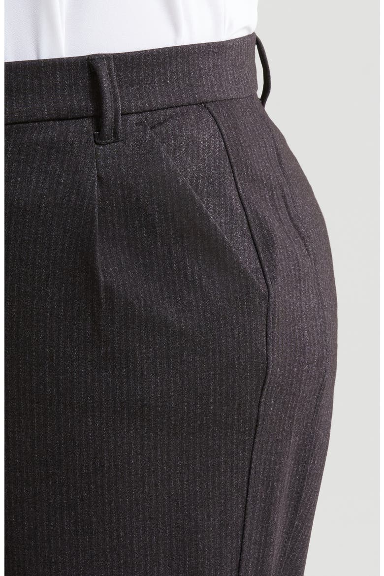 'Ab'Solution Skyrise Pleated Ankle Straight Leg Pants, Alternate, color, CHARCOAL GREEN