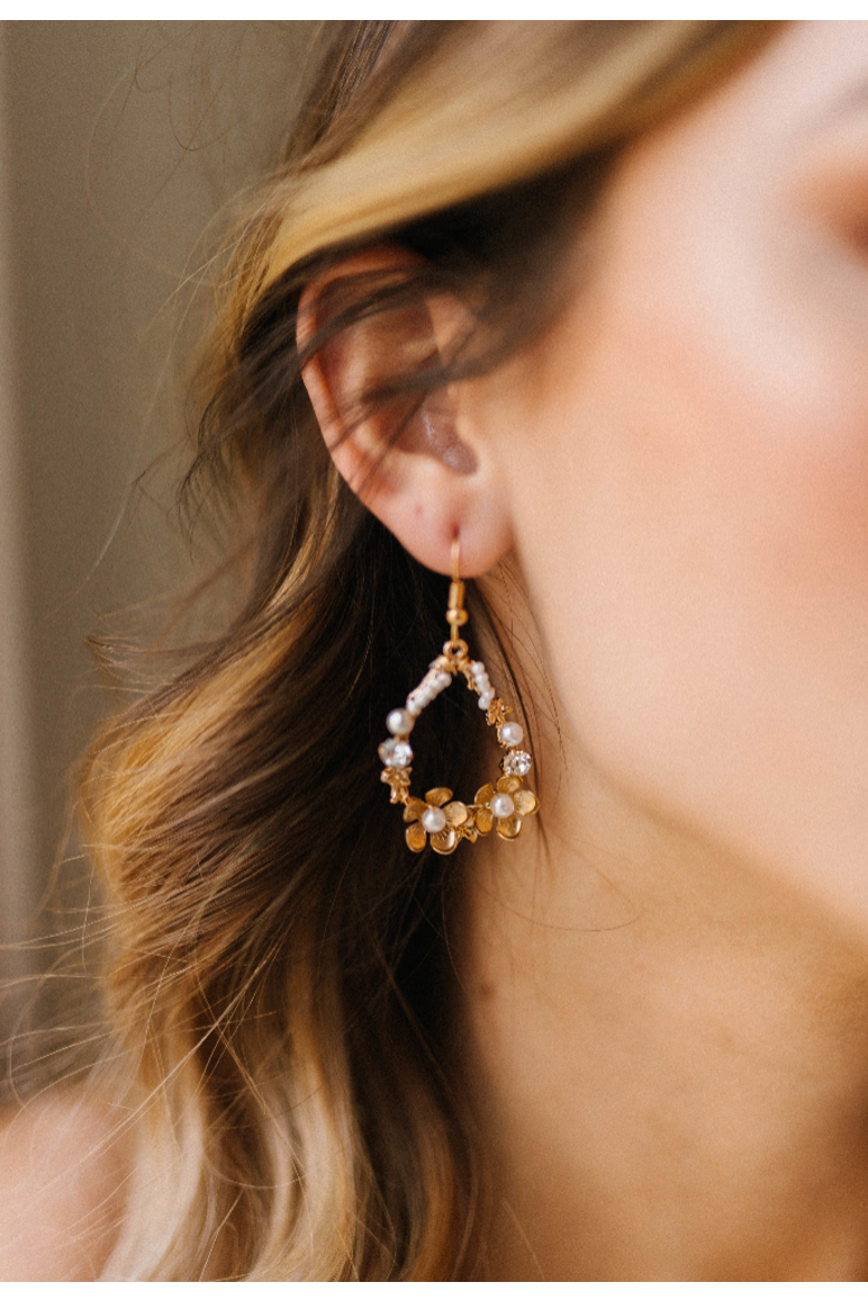 Maise Bridal Earrings, Alternate, color, Gold