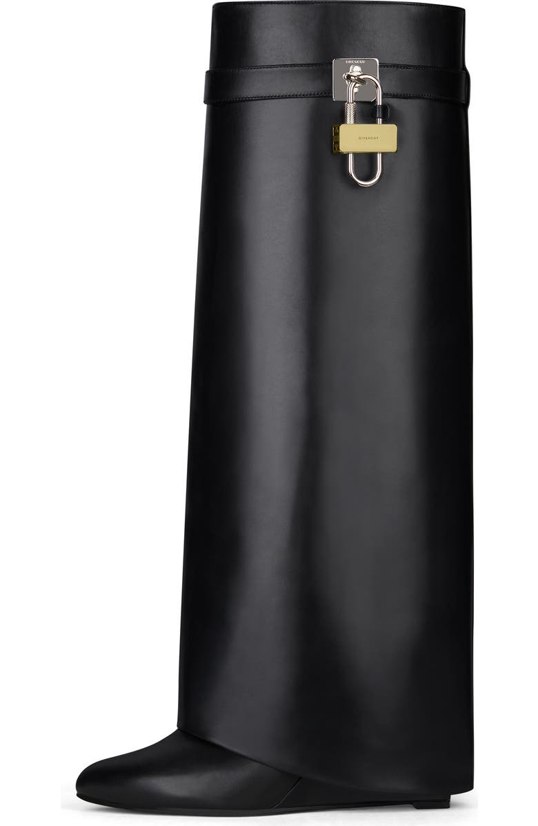Givenchy Shark Lock Knee High Boot, Alternate, color, 001 - Black