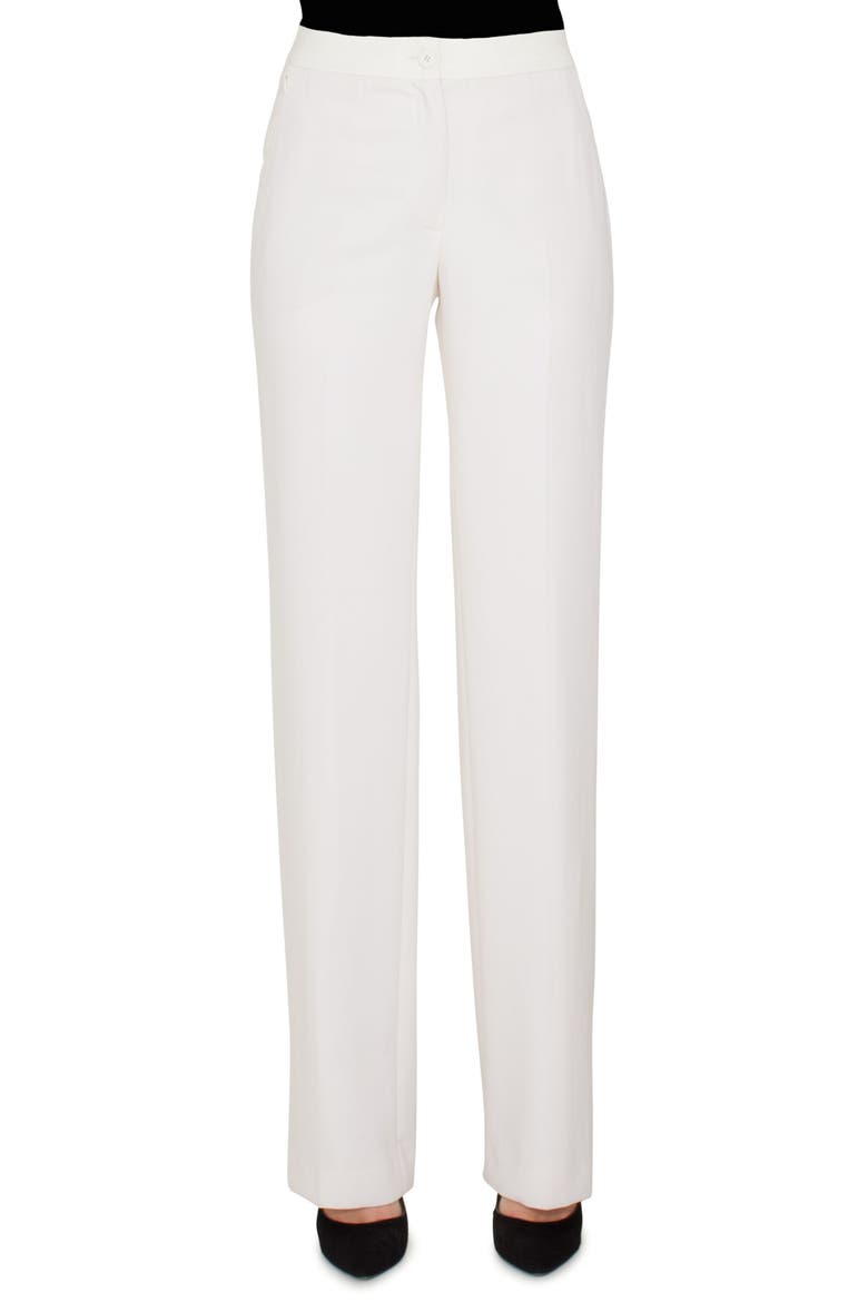 Carl Elastic Waist Double Face Wool Blend Pants, Main, color, PAPER