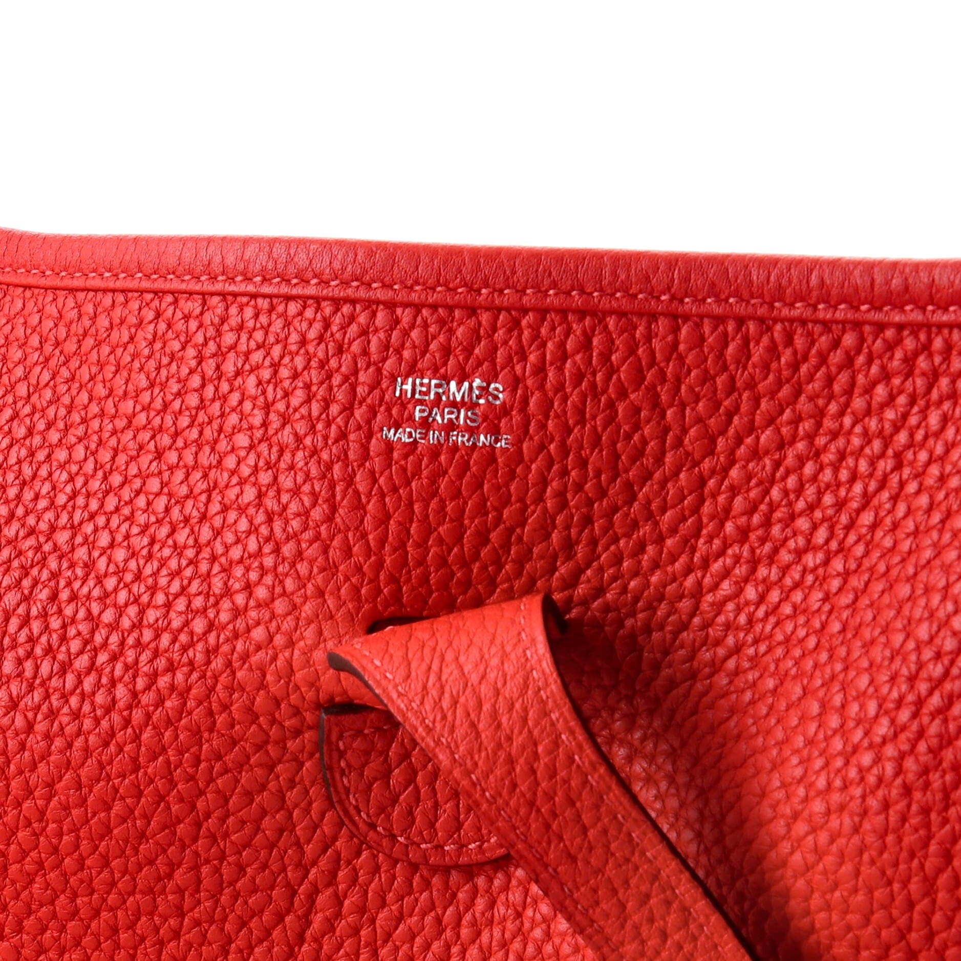 Pre-Owned Hermes Evelyne Bag Gen III Clemence PM, Alternate, color, Rouge Pivoine
