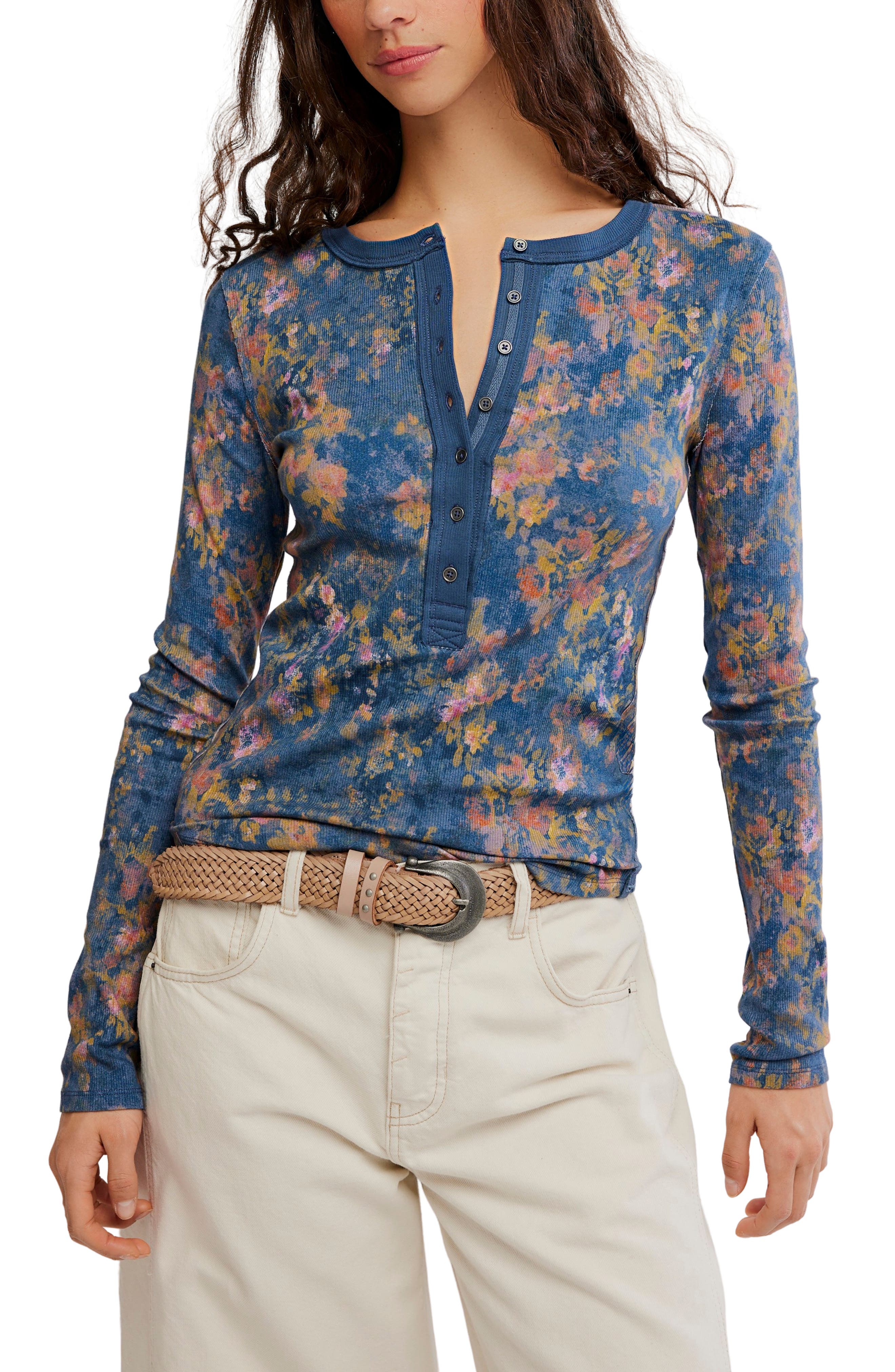selected FLORAL HAZE - NAVY