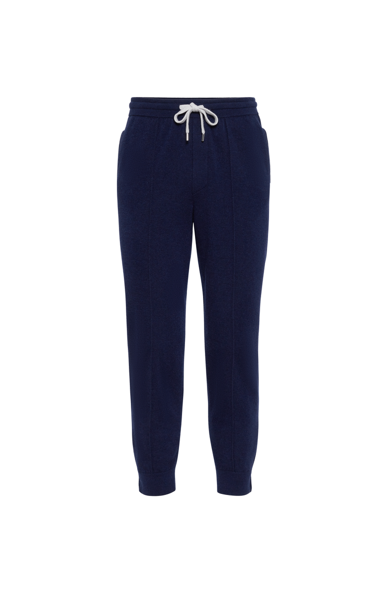 Brunello Cucinelli Double knit trousers, Main, color, Marine Blue