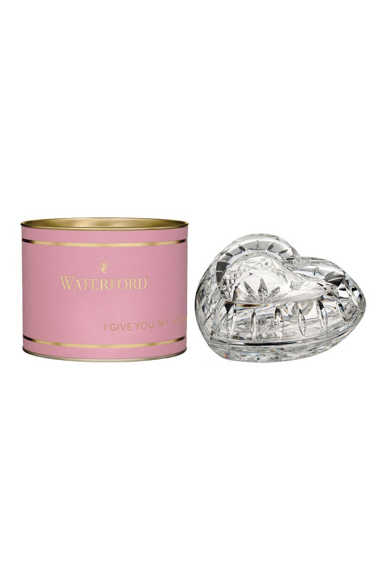 Giftology Heart Lead Crystal Box, Alternate, color, CRYSTAL