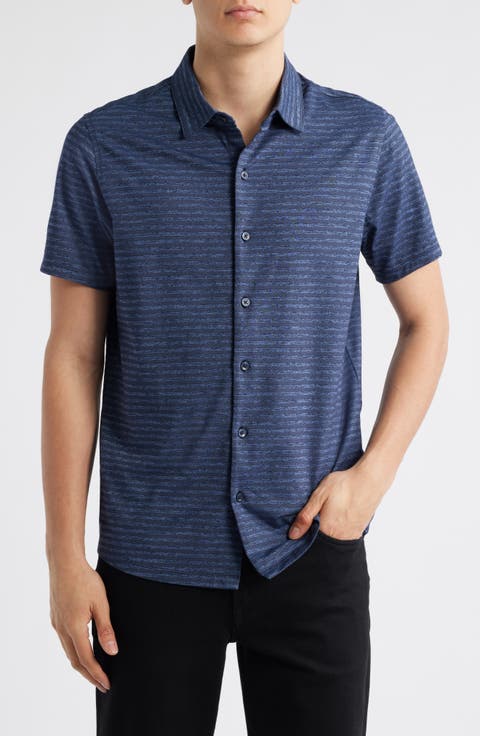 Ranger Short Sleeve Knit Button-Up Shirt