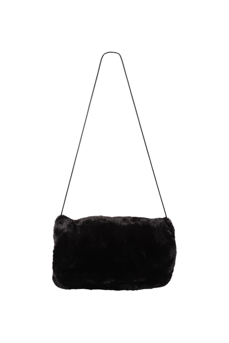 Faux Fur Muff, Alternate, color, Black