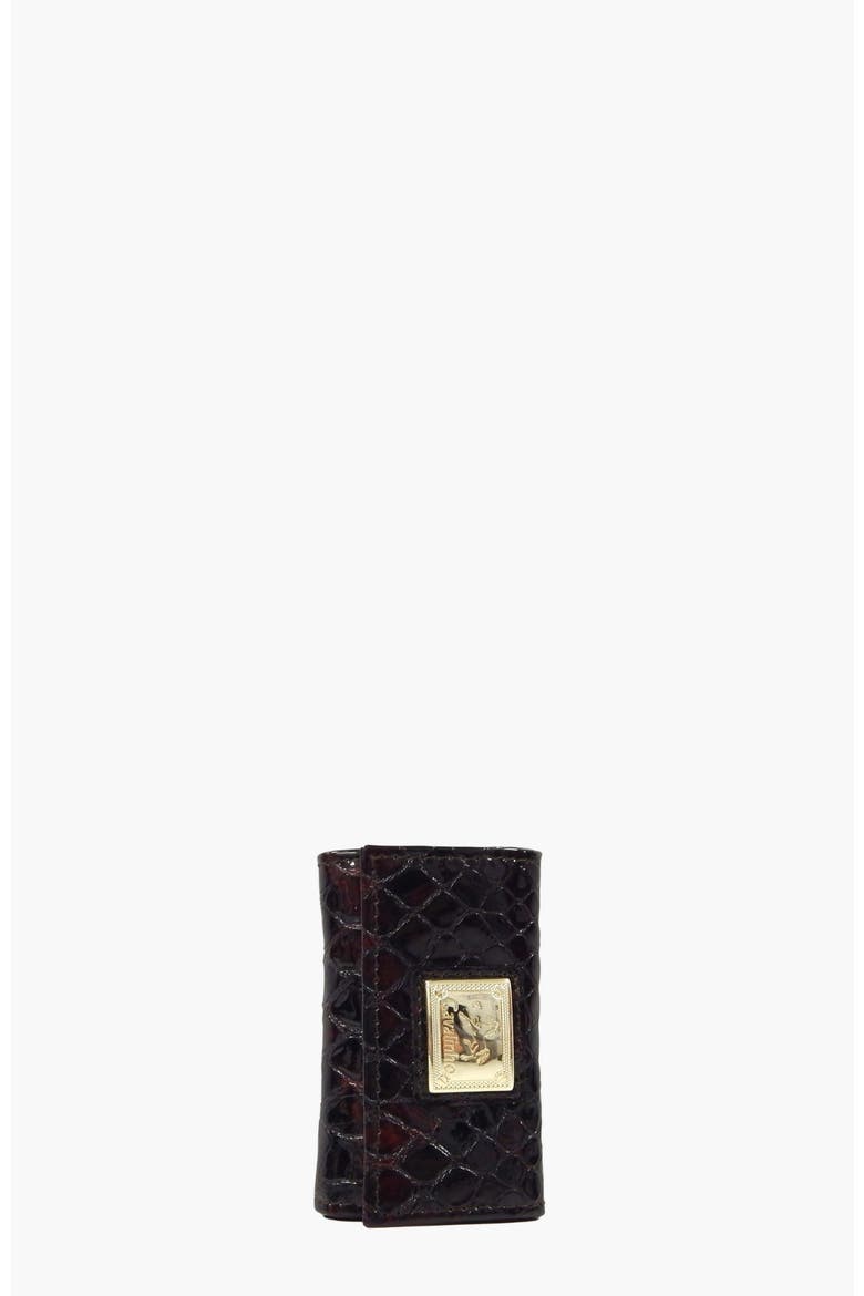 Gallop Patent Leather Key Holder Wallet 257, Main, color, Brown