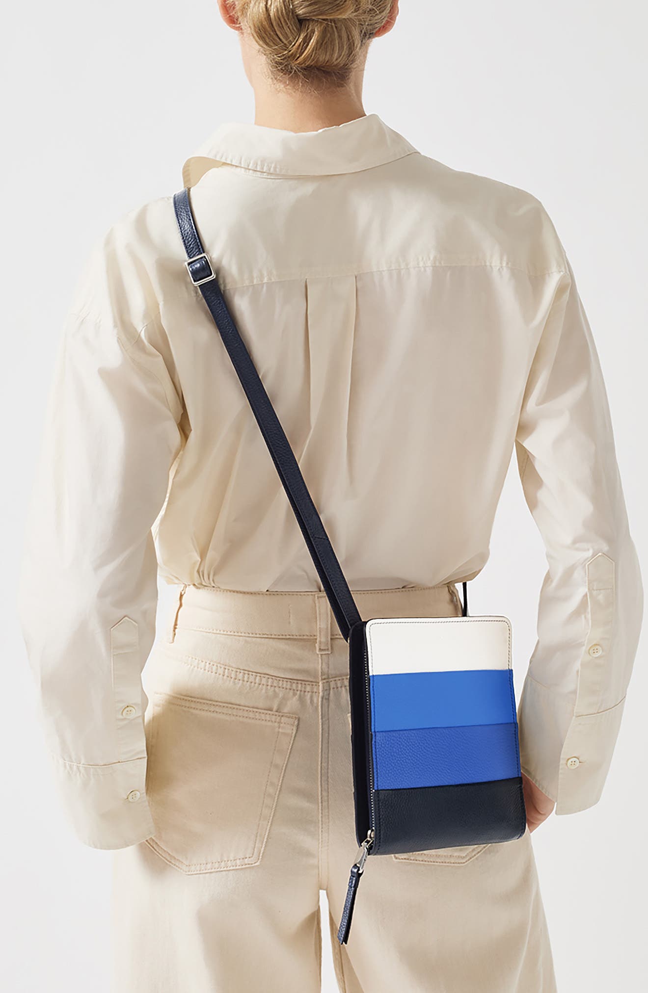 Radley Summer Street Stripe Mini Crossbody Bag, Alternate, color, Ink