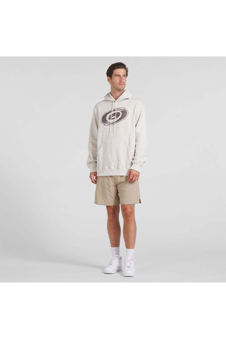 Men's Fanatics Cream Carolina Hurricanes Made in Canada Pullover Hoodie, Alternate, color, Heather Gray