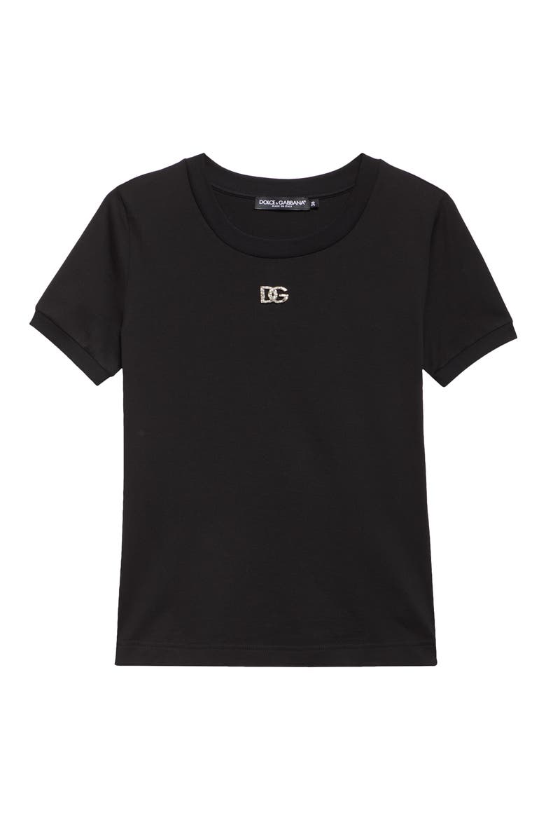 Crystal DG Logo Graphic Tee, Alternate, color, N0000 BLACK