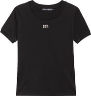 Dolce&Gabbana Crystal DG Logo Graphic Tee