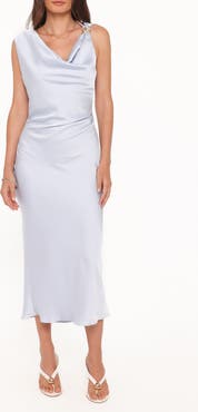 Petal & Pup Ellory Cowl Neck Satin Maxi Dress