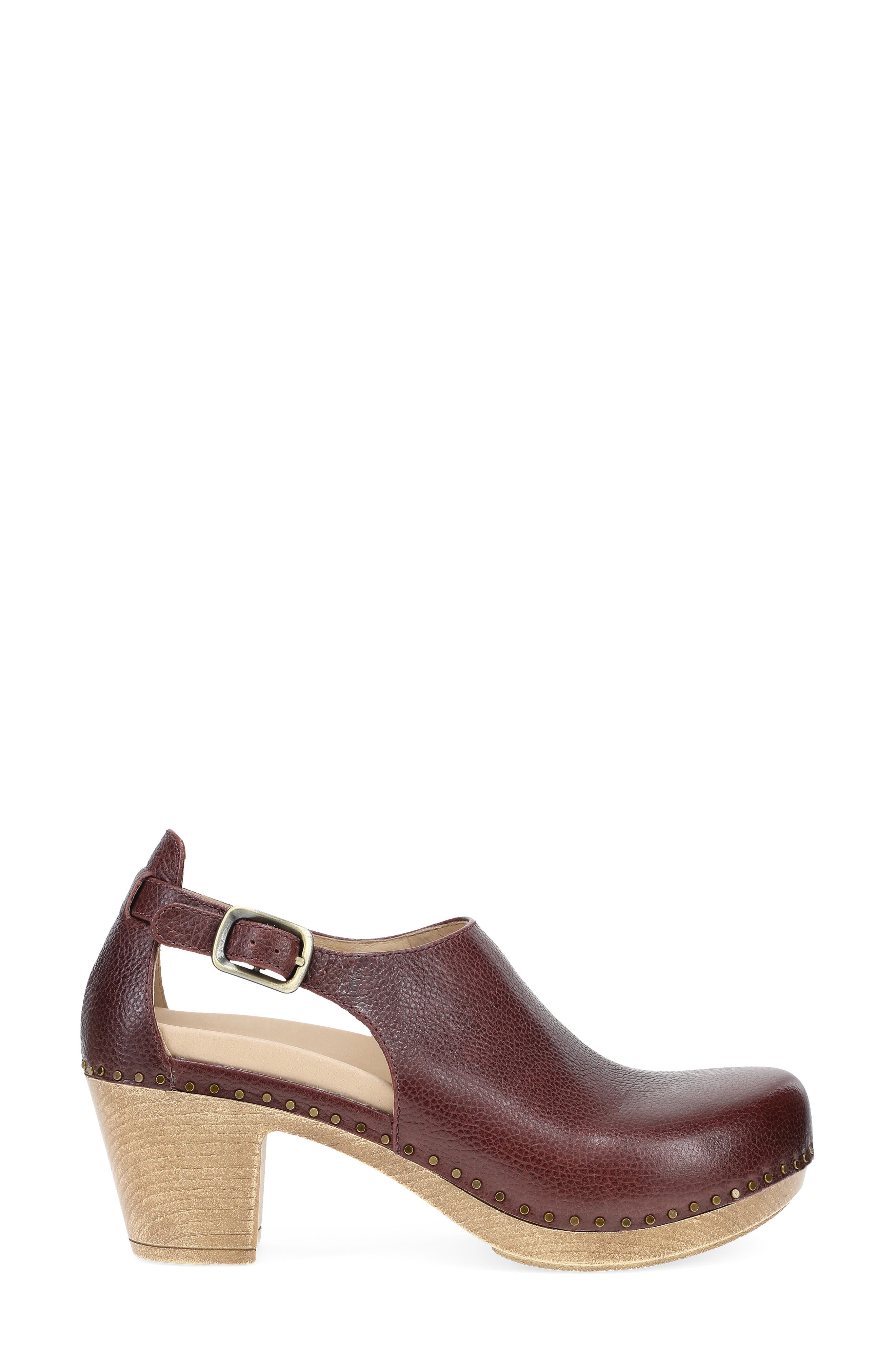 Sassy Cutout Clog, Alternate, color, CORDOVAN