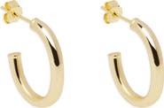 Argento Vivo Sterling Silver Post Back Sterling Silver Hoop Earrings
