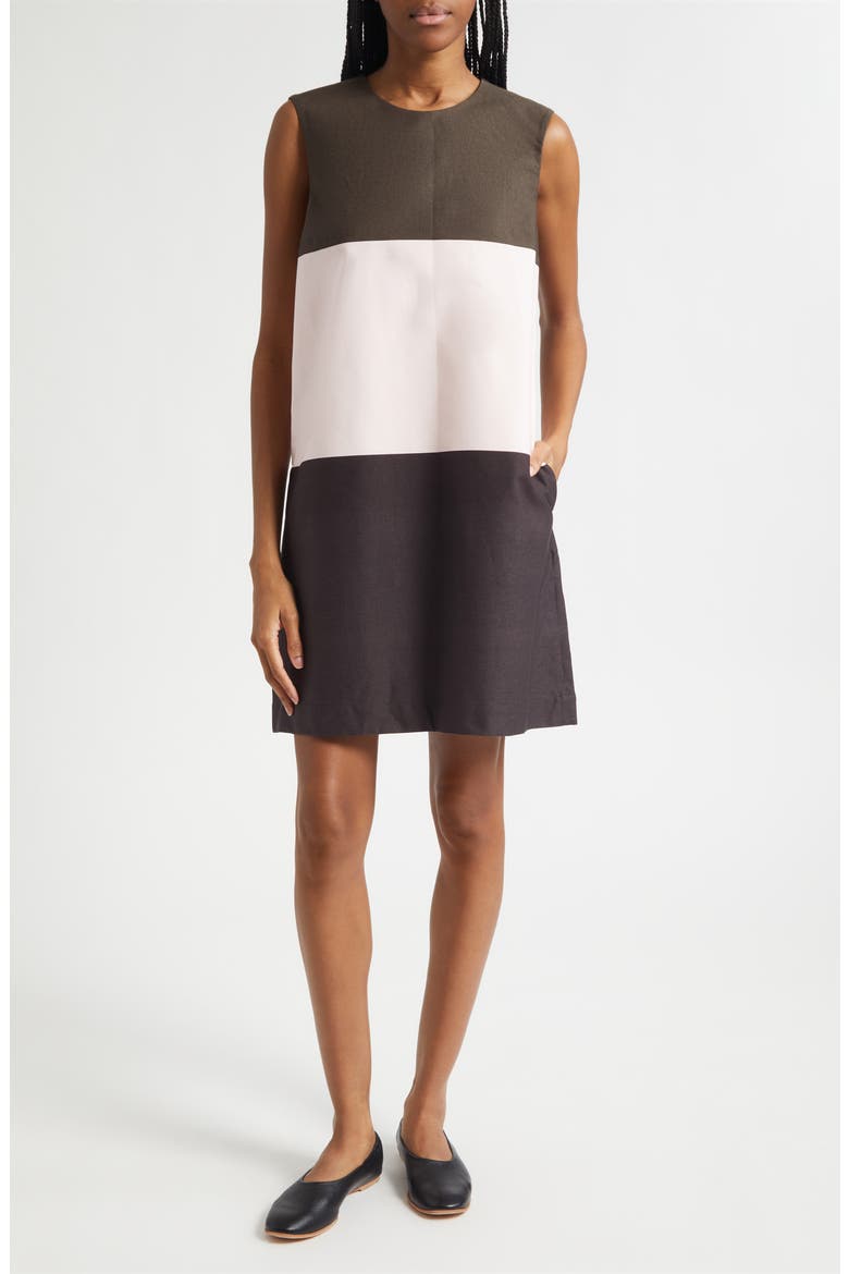 cotton shift dress with pockets Essentials Women's Sleeveless Woven Cotton Shift Dress with Pockets in Blue