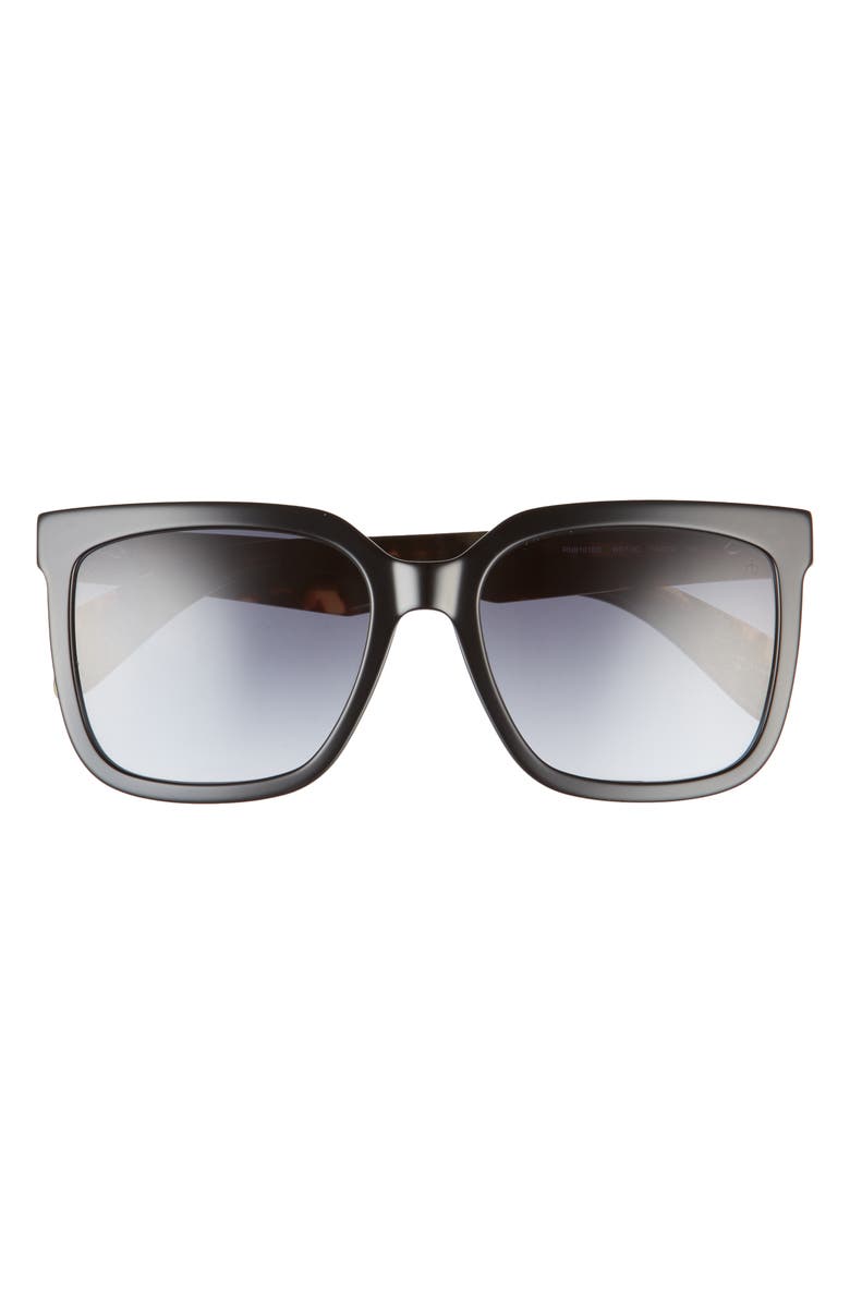 rag & bone 56mm Square Sunglasses, Main, color, Black Havana / Grey Shaded