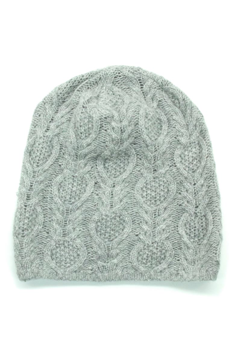 Slouchy Fancy Beanie, Main, color, LIGHT GREY
