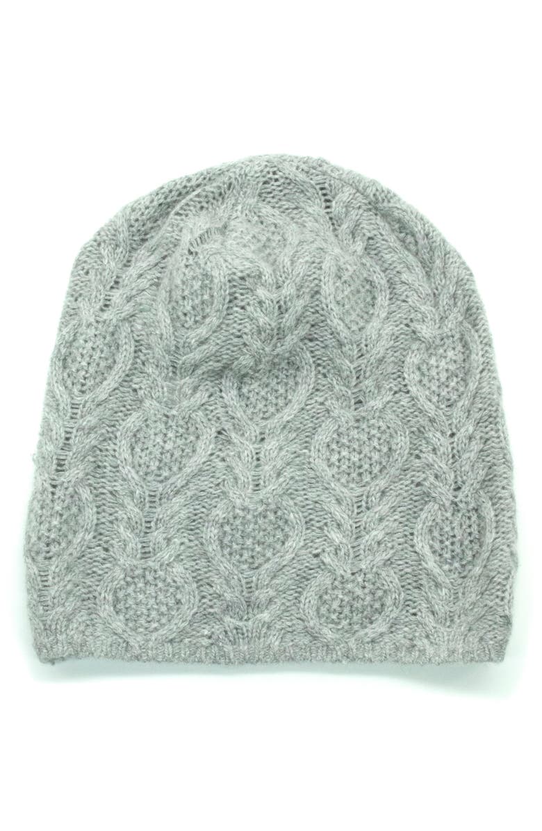 Portolano Slouchy Fancy Beanie, Main, color, Light Grey